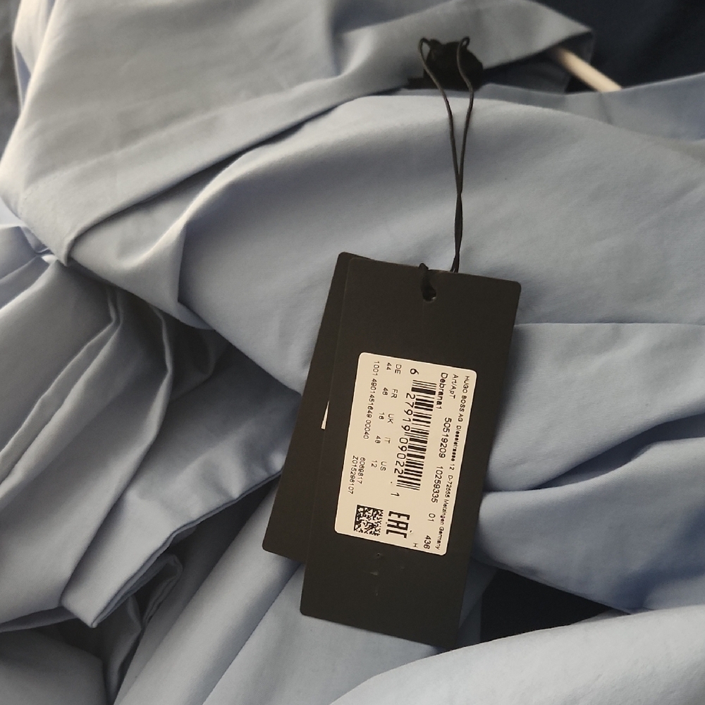 Hugo Boss Light Blue Midi Shirt Dress - Picture 3 of 3